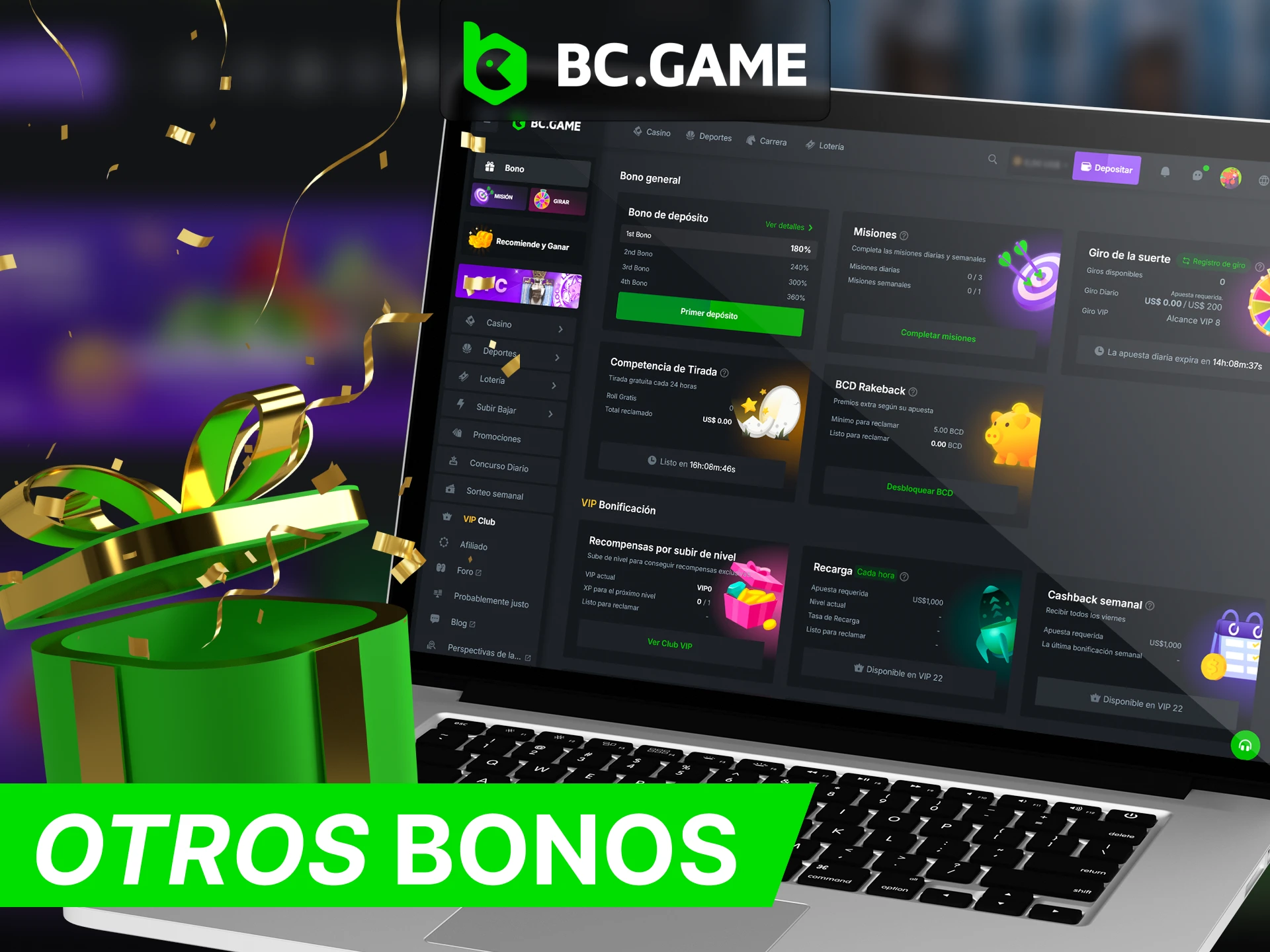 En BC Game puedes obtener muchos bonos diferentes que disfrutaras.