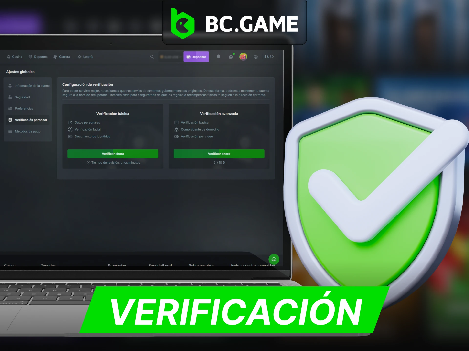 Verifica tu cuenta de BC Game siguiendo estos pasos.
