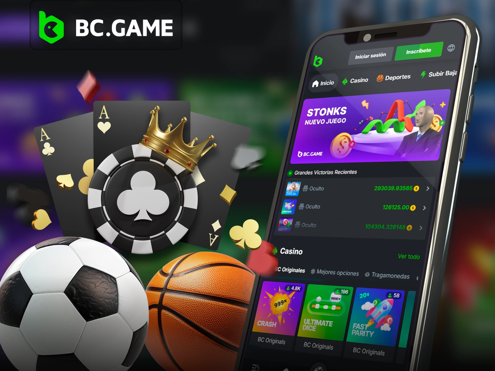 Puede jugar en el casino y realizar apuestas en BC Game directamente en su teléfono utilizando la version movil del sitio.