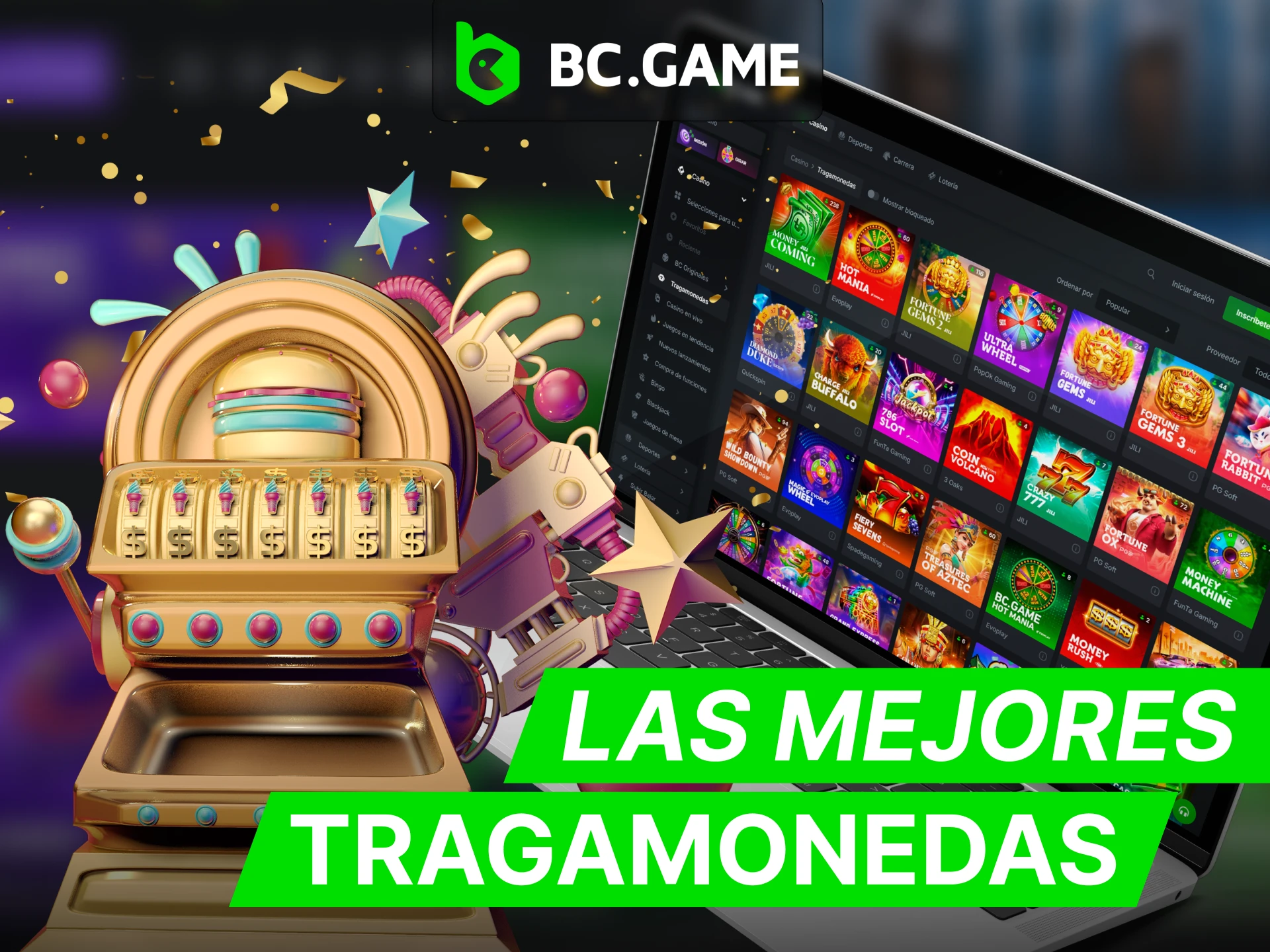 Pruebe las tragamonedas populares en BC Game y gane a lo grande.