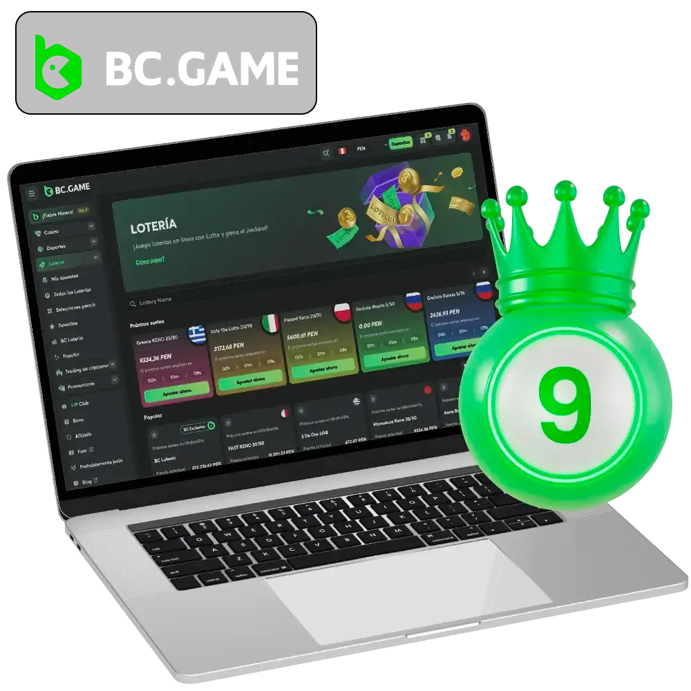 Prueba las loterías del casino BC Game.