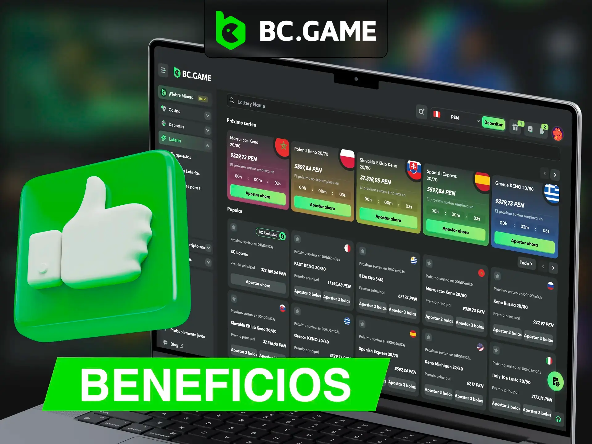 Explora las principales ventajas de jugar a las loterías desde uno de los mejores casinos BC Game.