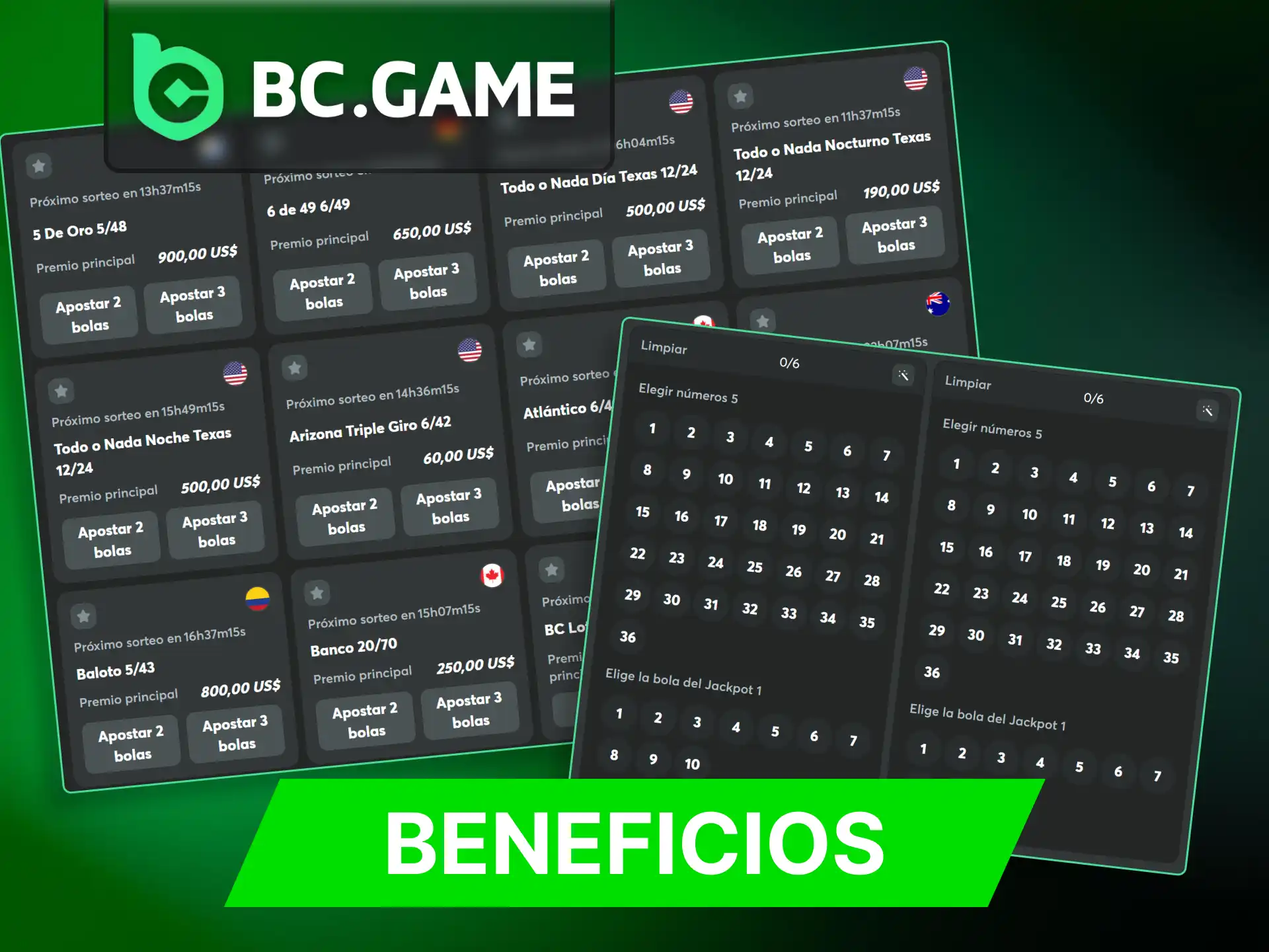Explora las principales ventajas de jugar a las loterías desde uno de los mejores casinos BC Game.