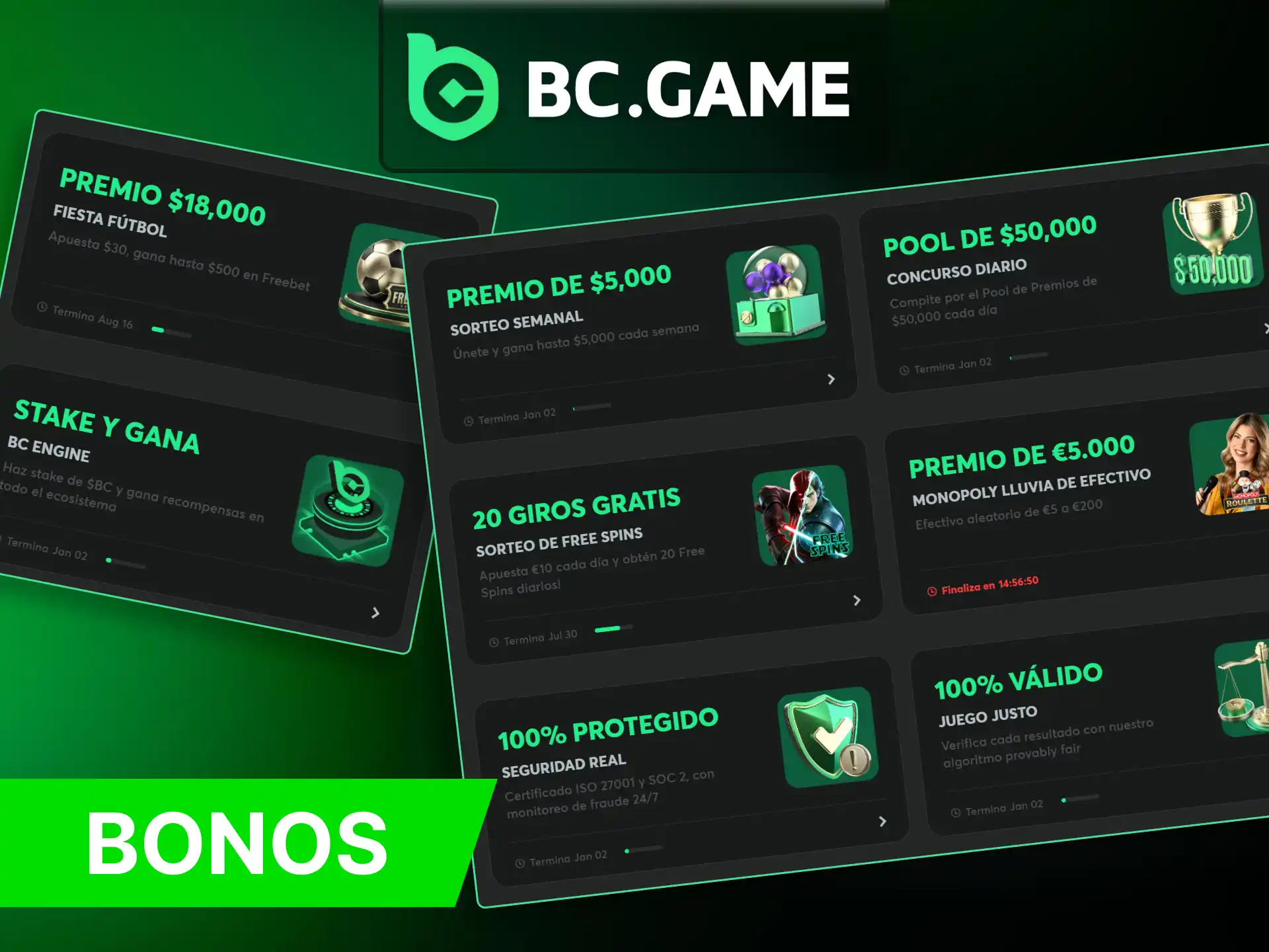 Aprovecha el bono de BC Game que aumentará considerablemente tus posibilidades de ganar la lotería.