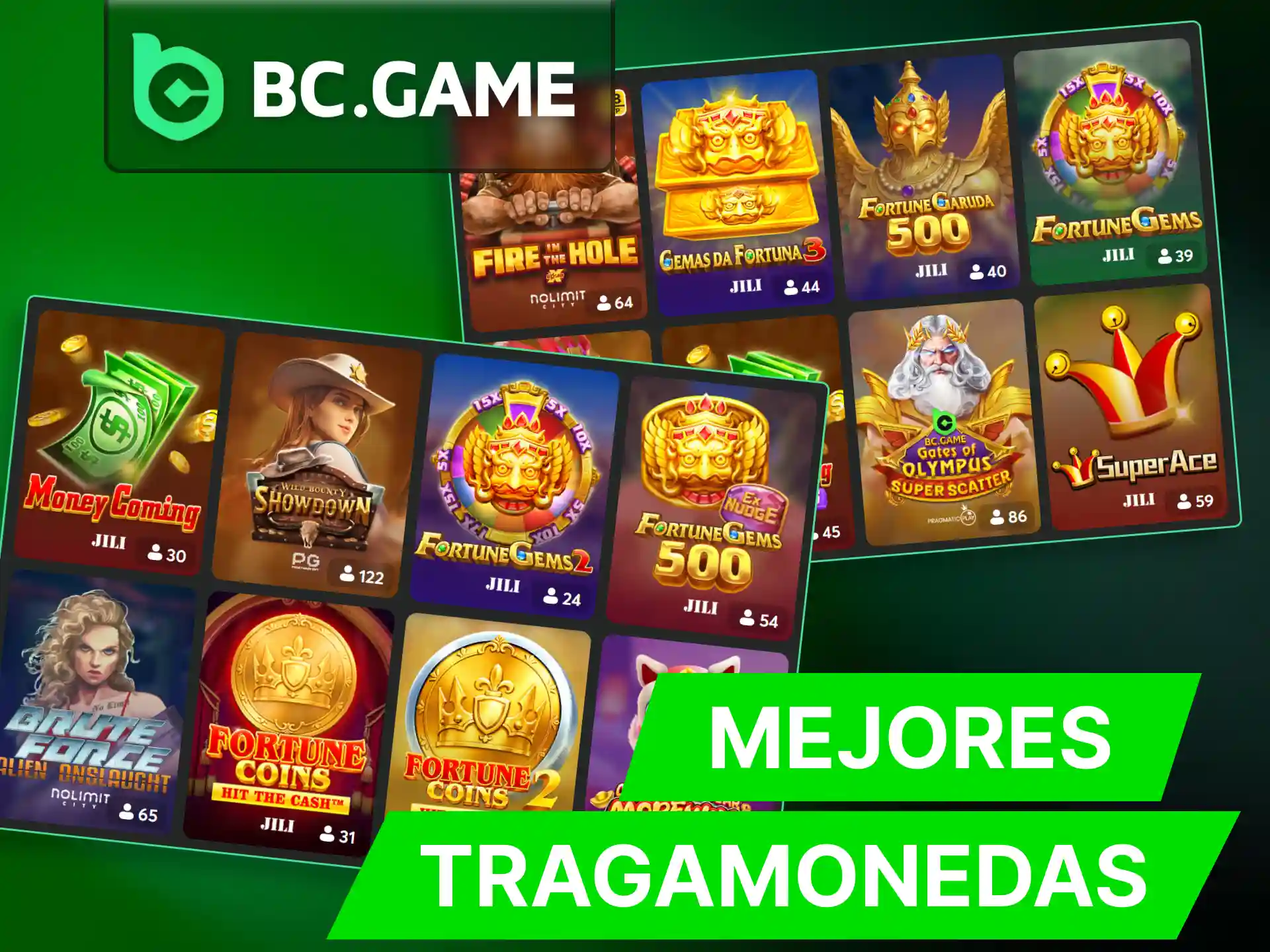 Pruebe las mejores tragaperras de BC Game y tenga la oportunidad de ganar una gran bonificación.
